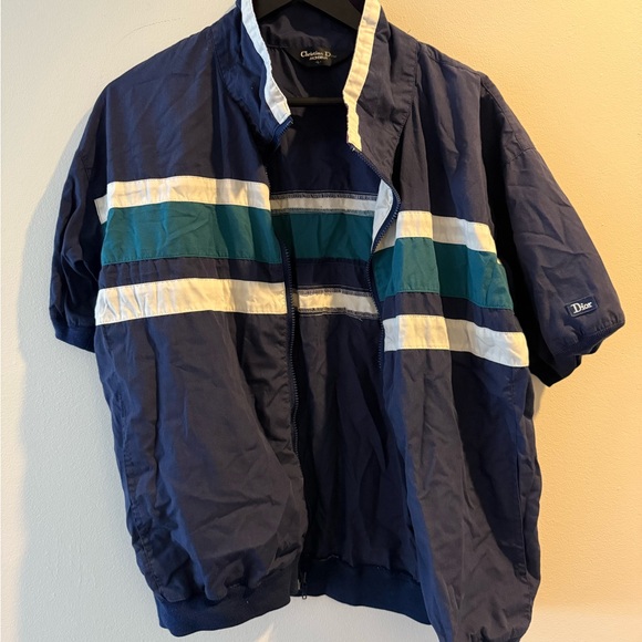 Dior Dark Blue Jacket with Striped Accents - Picture 1 of 3
